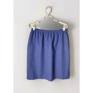 Vintage Skirt 16 Mini Elastic Waist Blue